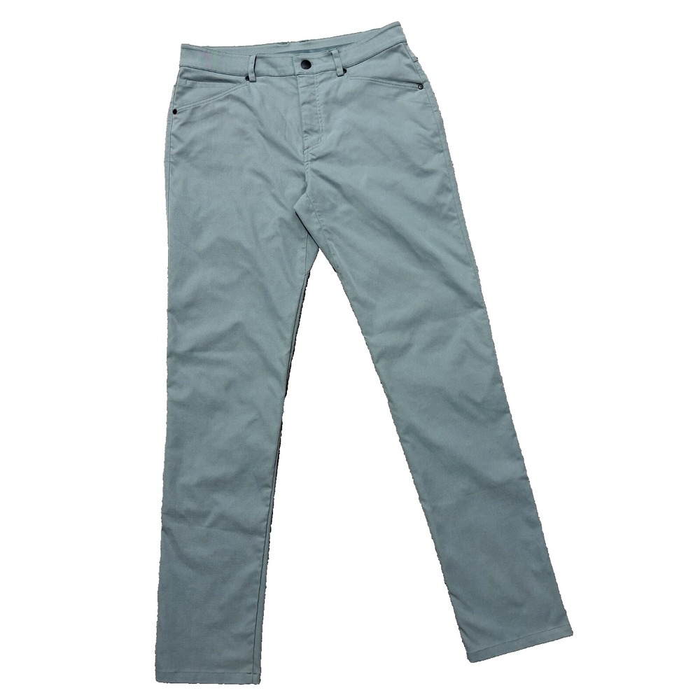 Myles Tour Pants Mens 32x34 Steely Blue Stretch Travel Commuter 5-Pocket Chino